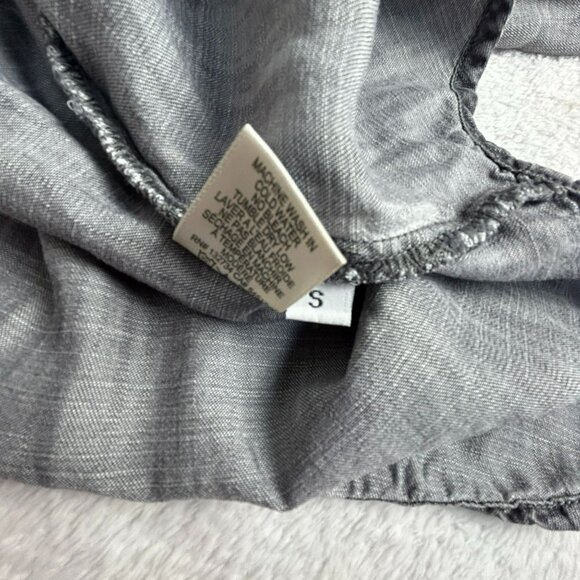Cloth & Stone Women's Long Sleeve V-Neck Pullover Casual Blouse Gray Small - Picture 5 of 8